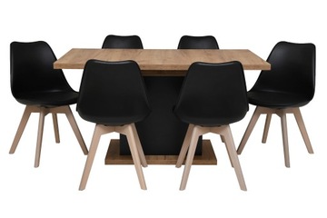 NOWOCZESNY DESIGN zestaw stół + 6 krzeseł K-87P