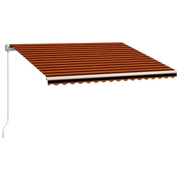 Markiza zwijana 450x300cm, pomarańczowo-brązowa, odporna na wodę i promieni