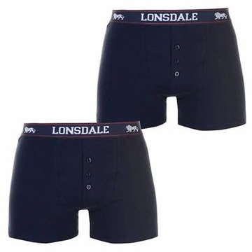 Lonsdale 2 sztuki, bokserki męskie granatowe XXL