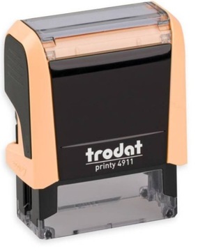 PIECZĄTKA FIRMOWA AUTOMAT TRODAT 4911 5 linii 38x14mm PASTEL POMARAŃCZOWY