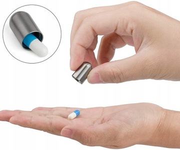 Табакерка ТИТАНОВЫЙ КОНТЕЙНЕР ТАБЛЕТКИ БРЕЛОК ЛЕКАРСТВЕННЫЕ ТАБЛЕТКИ 5МЛ