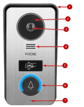 КОМПЛЕКТ ВИДЕОДОМОНА VIRONE CETI VDP-60FHD ORNO RFID-СЧИТЫВАТЕЛЬ ПАМЯТИ