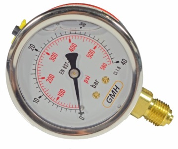 MANOMETR GLICERYNOWY PRZYŁĄCZE DOLNE 0-40 bar