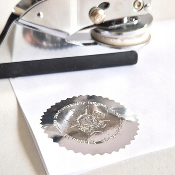 Сухой штамп 41 мм ВЫПУКЛЫЙ штамп Ваш логотип, рисунок, текст и графика