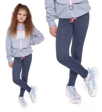 Legginsy dziecięce na gumce GETRY bawełniane 128