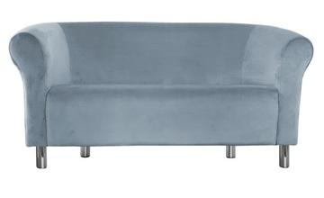 Sofa Milo BL06 szary błękit nogi chrom