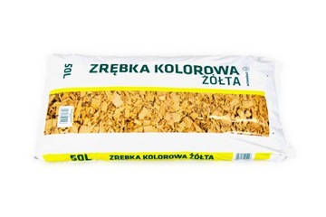 Zrębki ozdobne kora kolorowa 50l - żółty