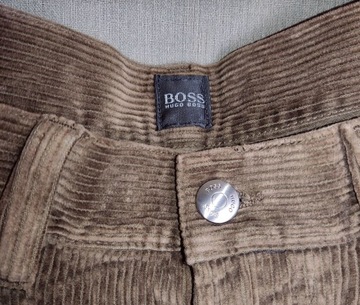 Hugo Boss Arkansas sztruksowe brązowe męskie spodnie W 34 L 32