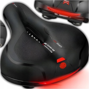 КОМФОРТНОЕ СИДЕНЬЕ ДЛЯ ВЕЛОСИПЕДА, МЯГКОЕ СПОРТИВНОЕ СЕДЛО, ШИРОКАЯ ДОПОЛНИТЕЛЬНАЯ ВЕНТИЛЯЦИЯ