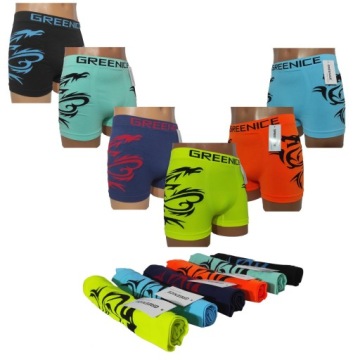 6 мужских боксеров GREENICE, размер XL/XXL, бесшовные трусики TATTOO STYLE -XL/XXL