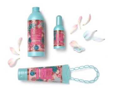 Подарочный набор Tesori Ayurveda: дезодорант, духи в декоративной коробочке.