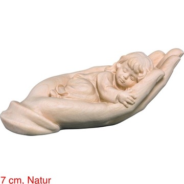 Ślizgająca się dziewczynka w ochronnej dłoni - 7 cm, Natur
