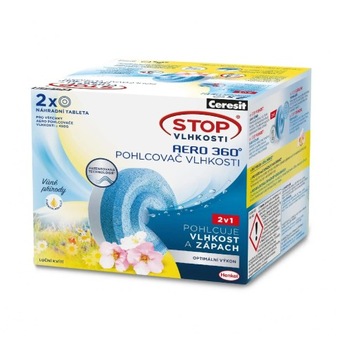 Ceresit STOP WILGOCI AERO 360° tabletki zastępcze 2w1 kwiaty łąkowe (2x450g)
