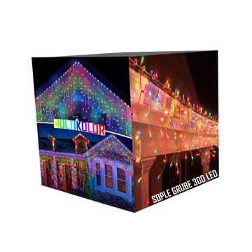 SOPLE LAMPKI CHOINKOWE 300 LED MULTIKOLOR 14,5m