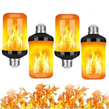 LAMPA LED Z EFEKTEM PŁOMIENIA LAMP PŁOMIENIOWYCH LAMPA ZEWNĘTRZNA X 4