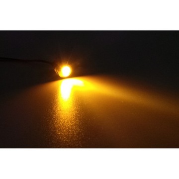 Светодиодный индикатор на приборной панели 14 мм оранжевый