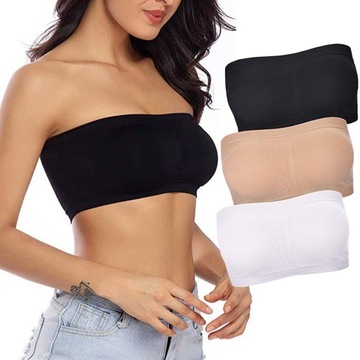 Woweny Biustonosz sportowy Push up Biustonosz Bandeau bez ramiączek