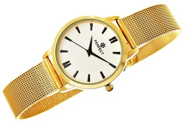 Zegarek Damski PERFECT F349-3 Złoty bransoleta Klasyka