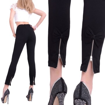 WYSZCZUPLAJĄCE SPODNIE SEXY CZARNE KOKARDKI NA TYLE BAWEŁNA HOT do6XL 334
