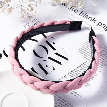 Fashion Solid Color Braid Hairbands For Women Weaving New Non-slip