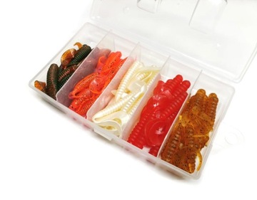 DELALANDE / MIKADO TWISTERS 50 шт. - 7,2см/10см/12см + КОРОБКА - 7116