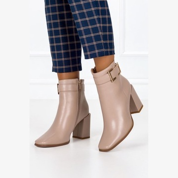 МОДНЫЕ ЖЕНСКИЕ БОТИНКИ НА ВЫСОКОМ КАБЛУКЕ, ЭЛЕГАНТНАЯ ОБУВЬ 41 размер.