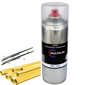 Lakier farba w sprayu do aluminium RAL 1018 Półmat