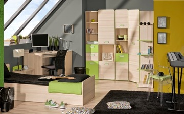 łóżko podwójne wysuwane szufladą dzieci Lorento 16