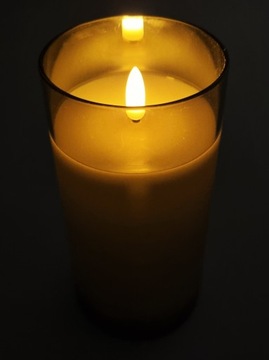 СТЕКЛЯННАЯ СВЕЧА СВЕТОДИОДНАЯ СВЕЧА СТЕКЛЯННАЯ СВЕЧА ИЗ ДОПЧЕНОГО СТЕКЛА НА АККУМУЛЯТОРЕ