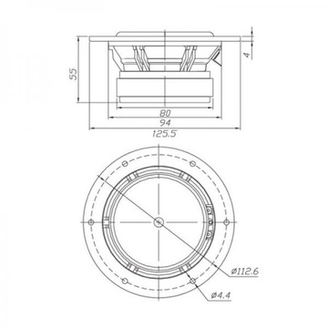 Динамик Dayton Audio RS125-8 5 дюймов, сопротивление 8 Ом