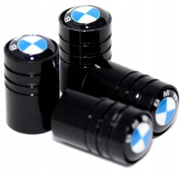 NAKRĘTKI NA WENTYLE BMW czarne 4 szt.