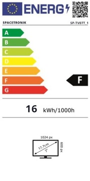 Мини-портативный телевизор 7 дюймов DVB-T2 DAB+ FM H.