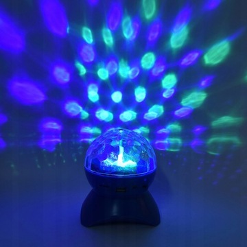 RGB LED lampa projektora gwiazda 360 stopni