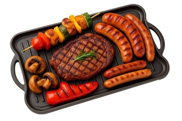 Płyta ŻELIWNA Dwustronna RUSZT na grill ognisko Patelnia Grillowa 42x26 cm