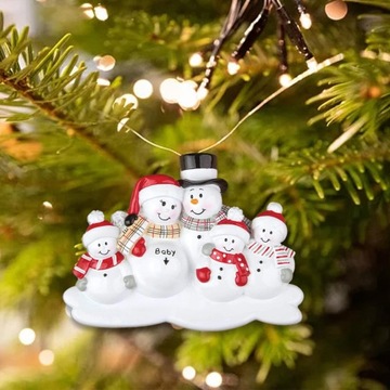 Семейные украшения 2023 Рождественское украшение для Windows Five Snowman