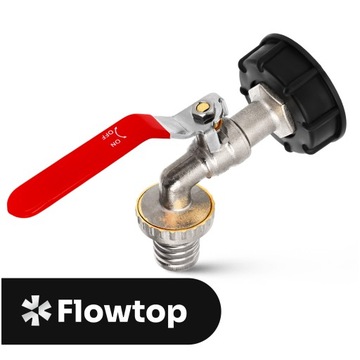 Клапан крана для резервуара Mauser емкостью 1000 л Mauser для шланга 1 дюйм, соединение IBC 60x6