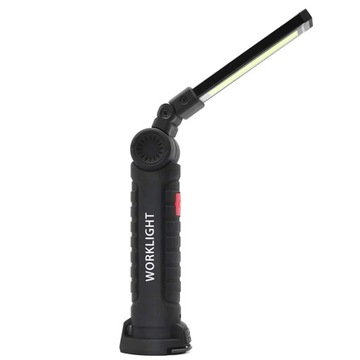 Светодиодный фонарик для мастерской COB, литий-ионный аккумуляторный крючок