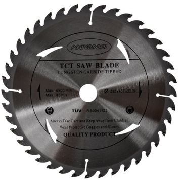 Tarcza widiowa 230mmx 22.2mmm x 40T WYTRZYMAŁA