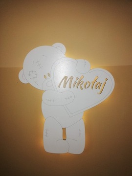 Ночник BEAR LED с именем ребенка, 44 см