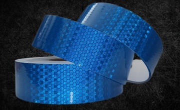 СИНЯЯ СОТОВАЯ СВЕТООТРАЖАЮЩАЯ ЛЕНТА 5 СМ