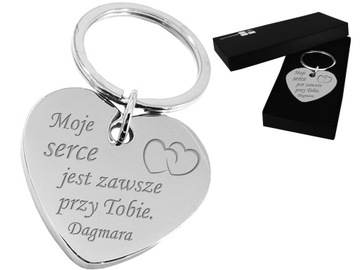 Brelok z grawerem Prezent na Walentynki Urodziny