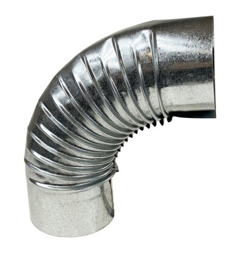 Kolano kolanko kominowe do pieca fi 130mm ocynk