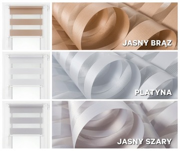 Rolety dzień noc na wymiar 55x150 żaluzja wewnętrzna KAŻDY ROZMIAR KOLORY