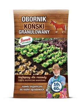 BIO NAWÓZ OBORNIK KOŃSKI DO WARZYW OWOCÓW URZYŹNIACZ GLEBY POD ROZSADY 10 L