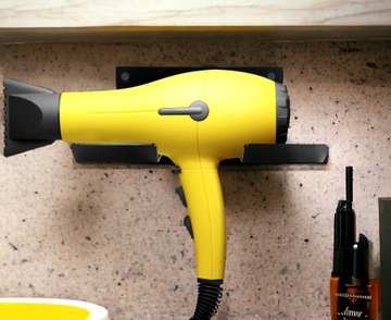 НАСТЕННЫЙ КРОНШТЕЙН STRONG Вешалка для фена, МЕТАЛЛ, ЧЕРНЫЙ УНИВЕРСАЛЬНЫЙ