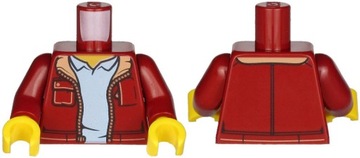Lego Nowy Tors Dark Red Kurta na Zamek Suwak 973pb3162c01