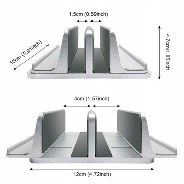 АЛЮМИНИЕВАЯ ВЕРТИКАЛЬНАЯ ПОДСТАВКА ДЛЯ НОУТБУКА ПЛАНШЕТА 4В1