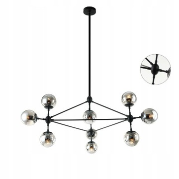 Lampa wisząca BAO NERO FUME Orlicki dymione klosze