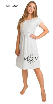 Ночная рубашка для беременных и кормящих мам, принт MOM S/M