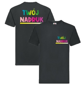 Koszulka z własnym nadrukiem PRZÓD_TYŁ Logo/napis